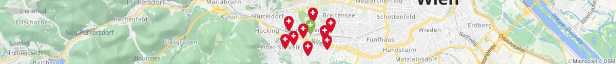 Map view for Pharmacies emergency services nearby Baumgarten (1140 - Penzing, Wien)